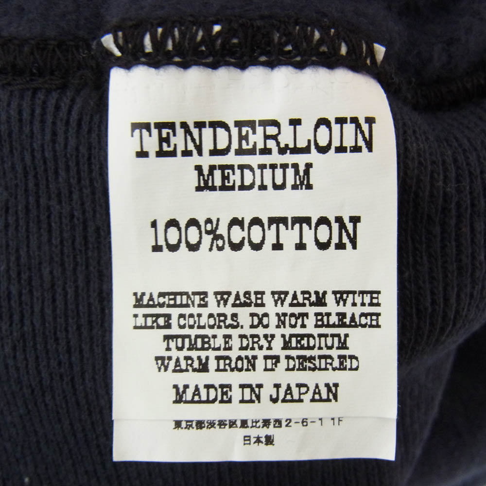 TENDERLOIN テンダーロイン T-PARKA ロゴ バックプリント スウェット パーカー フーディー ネイビー系 M【中古】