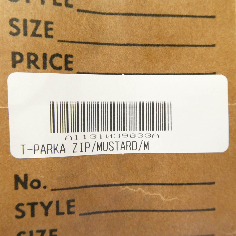 TENDERLOIN テンダーロイン T-PARKA ZIP LOGO ロゴ バックプリント ジップアップ スウェット パーカー マスタード M【極上美品】【中古】