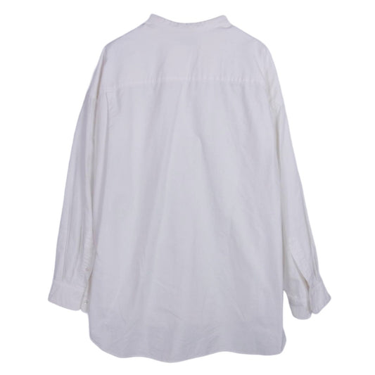 GRAPHPAPER グラフペーパー GM213-50137B Oxford Oversized Band Collar Shirt オックスフォード オーバーサイズド バンドカラー 長袖シャツ オフホワイト系 FREE【中古】