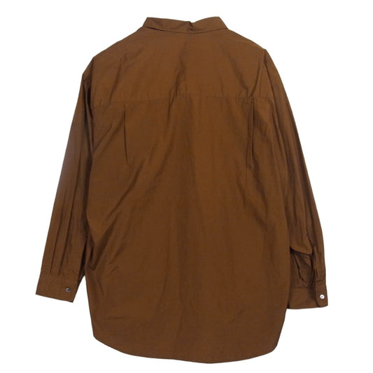 GRAPHPAPER グラフペーパー GM214-50013 Broad Oversized L/S Regular Collar Shirt オーバーサイズ 長袖 シャツ ブラウン系 FREE【中古】