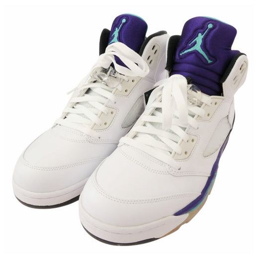 NIKE ナイキ 136027-108 AIR JORDAN 5 RETRO GRAPE エアジョーダン5 レトロ グレープ ハイカット スニーカー ホワイト系 28cm【極上美品】【中古】