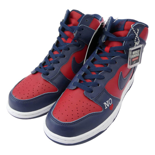 Supreme シュプリーム 22SS DN3741-600 DUNK HIGH BY ANY MEANS ダンク ハイ バイ エニー ミーンズ ハイカット スニーカー レッド系 ネイビー系 27.5cm【極上美品】【中古】