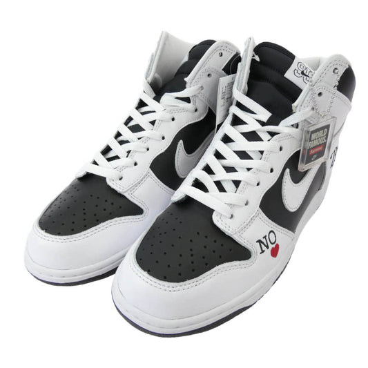 Supreme シュプリーム 22SS DN3741-002 DUNK HIGH OG QS BY ANY MEANS ダンク ハイ バイ エニー ミーンズ ハイカット スニーカー ブラック系 ホワイト系 27.5cm【極上美品】【中古】