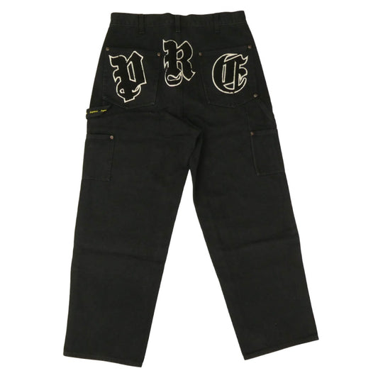 Supreme シュプリーム 25SS Old English Double Knee Painter Pant オールド イングリッシュ ダブル ニー ペインター パンツ ブラック系 32【極上美品】【中古】