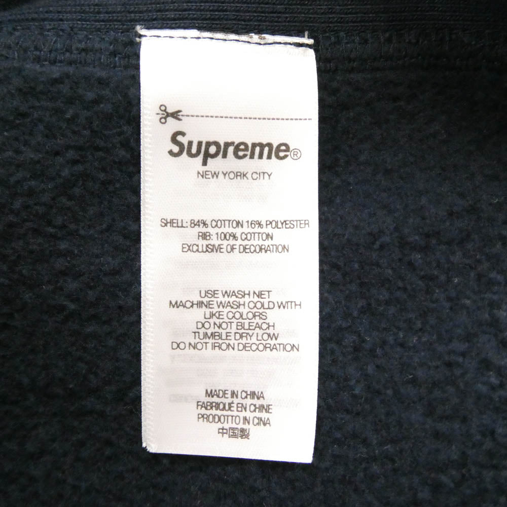 Supreme シュプリーム 25SS Washed Box Logo Crewneck ウォッシュド ボックス ロゴ クルーネック スウェット ネイビー系 M【極上美品】【中古】