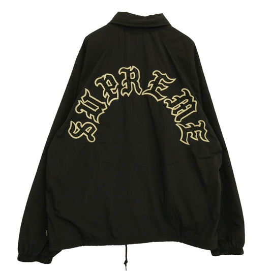 Supreme シュプリーム 25AW Old English Arc Coaches Jacket オールド イングリッシュ アーチ ロゴ コーチ ジャケット ブルゾン ブラック系 M【美品】【中古】
