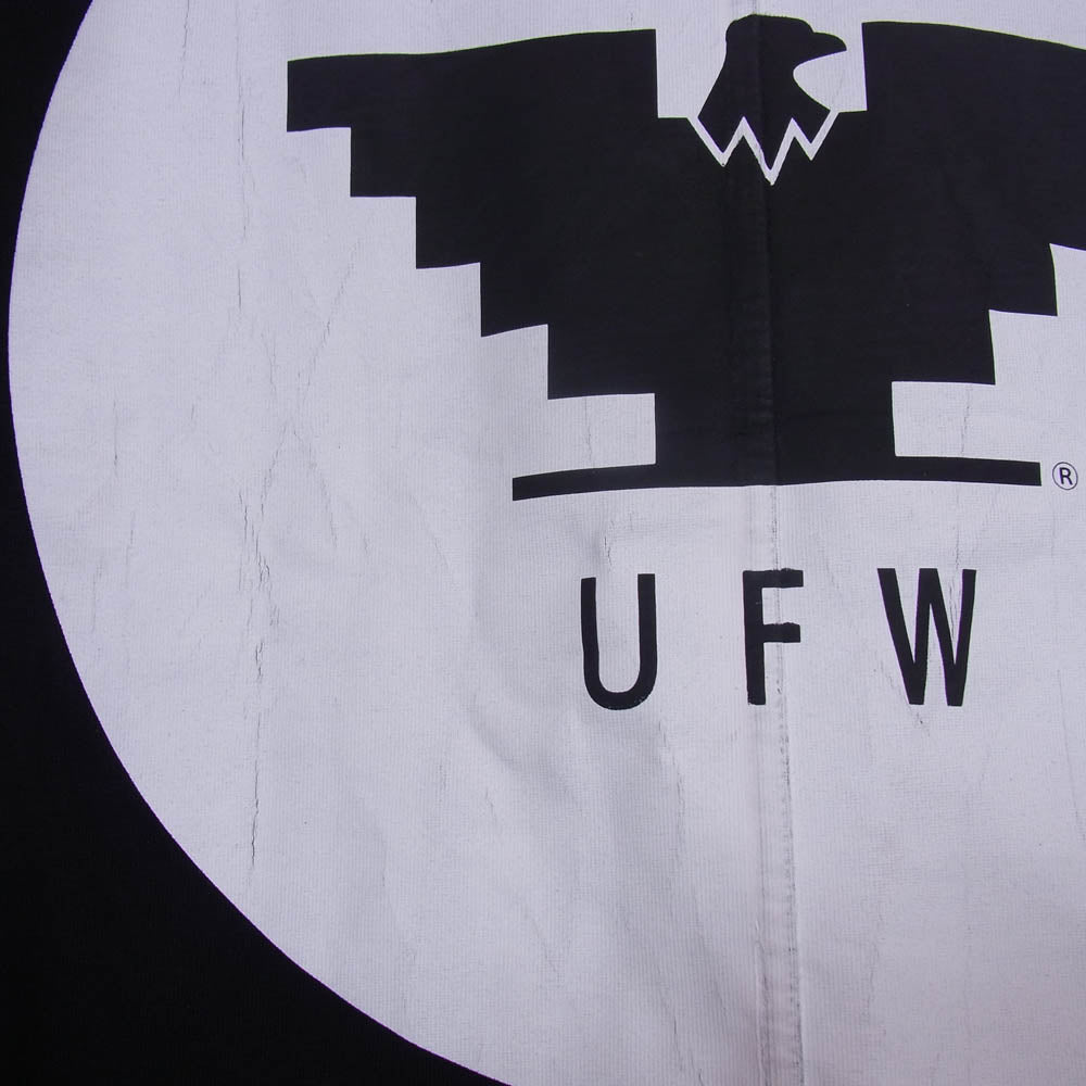 Rick Owens リックオウエンス 20SS RR20S7282-BAEP9 TECUATL期 テクアトル期 UFW バックプリント クルーネック 半袖 Tシャツ カットソー ブラック系 S【中古】