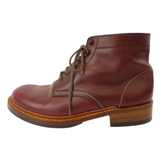 markaware マーカウェア レースアップ レザー ブーツ ワインレッド系 8.5【中古】
