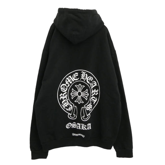 CHROME HEARTS クロムハーツ(原本無) SWTSHRT PLVR LTD ホースシュー バック プリント プルオーバー パーカー ブラック系 XL【中古】