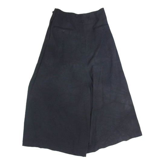 Yohji Yamamoto POUR HOMME ヨウジヤマモトプールオム 18AW HV-P42-507 シワギャバ ムラ染め ウールギャバ ダブルアジャスター オーバーパンツ ブラック系 2【中古】