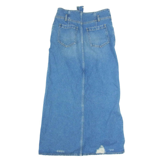 Adam et Rope' アダムエロペ GAC-03000-A コルセットディティール デニム ロングスカート インディゴブルー系 38【中古】