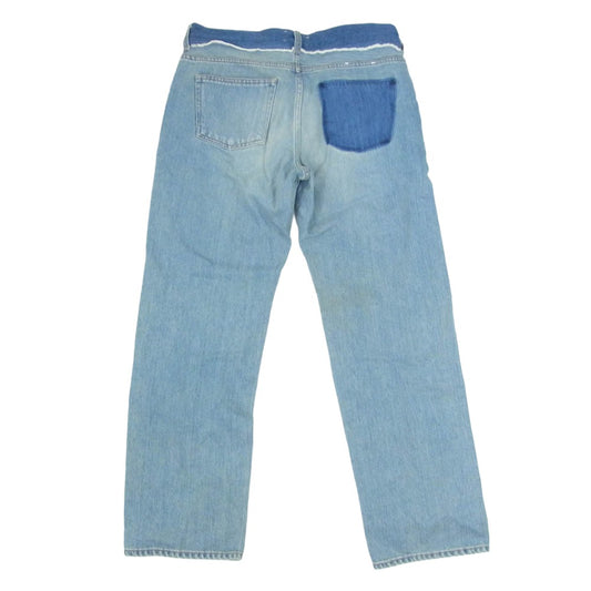 サージ EUS-30190-A ウエスト切替 ストレート デニムパンツ インディゴブルー系 2【新古品】【未使用】【中古】