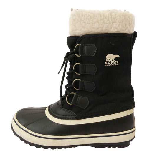 ソレル 1308911011 ボア スノー ブーツ ブラック系 24cm【中古】
