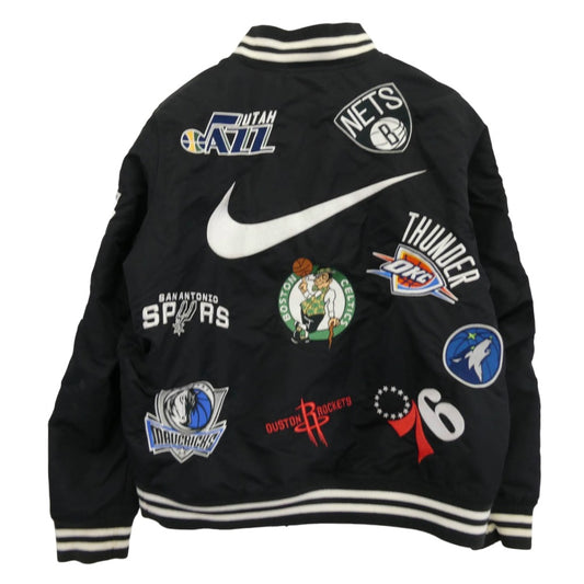 Supreme シュプリーム 18SS NIKE ナイキ NBA Teams Warm-Up Jacket ウォームアップ ジャケット ブルゾン スタジャン ブラック系 L【中古】