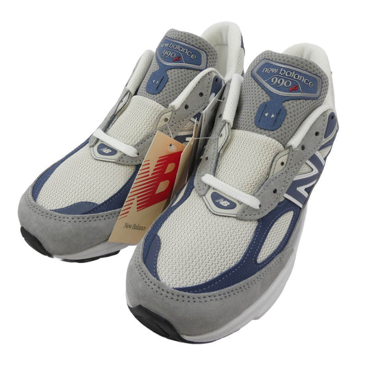 NEW BALANCE ニューバランス U990TC6 USA製 スエード シンセティックレザー ローカット スニーカー グレー系 26.5cm【極上美品】【中古】