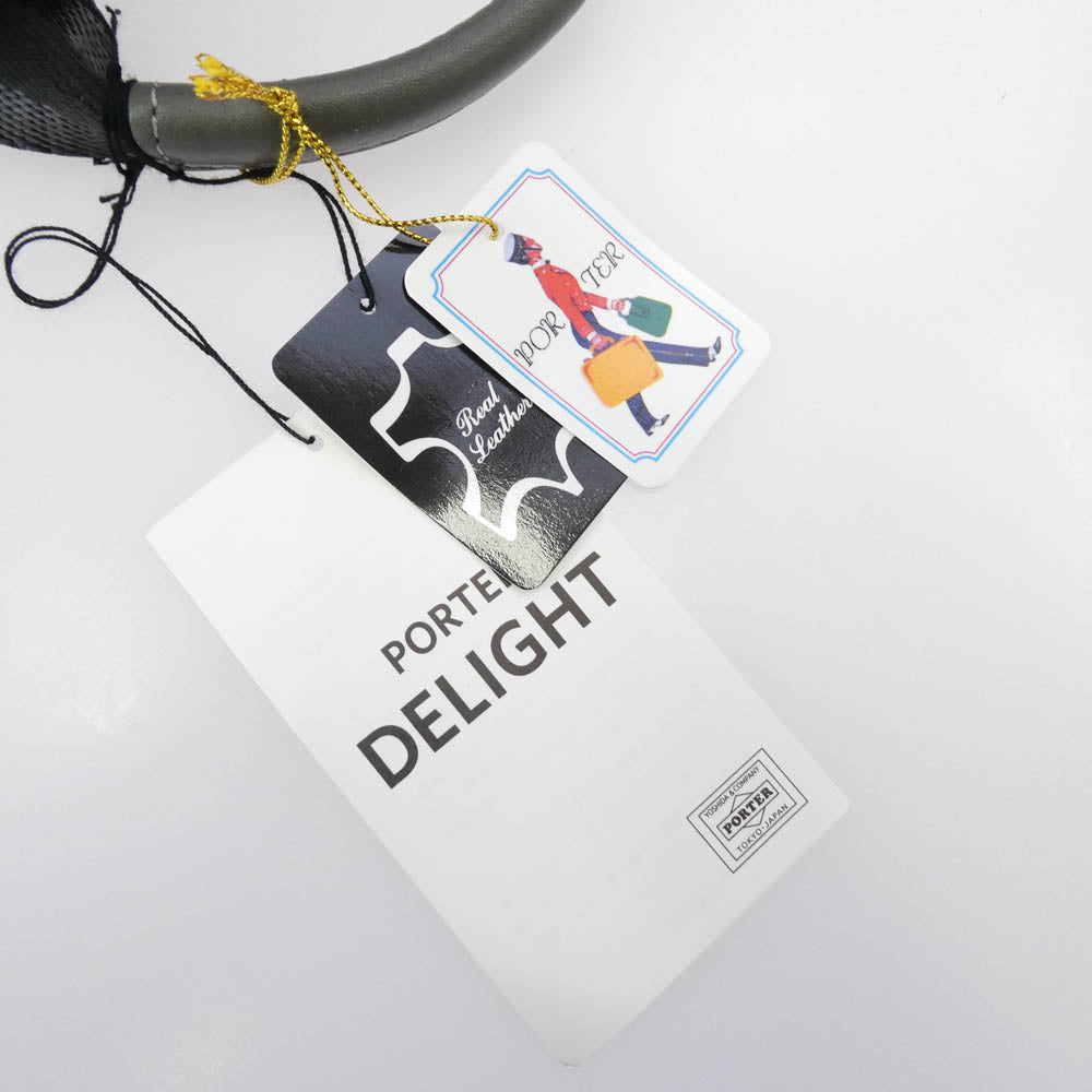 PORTER ポーター 145-03289 DELIGHT ディライト DAYPACK デイパック シュリンクレザー バックパック グレー系【新古品】【未使用】【中古】