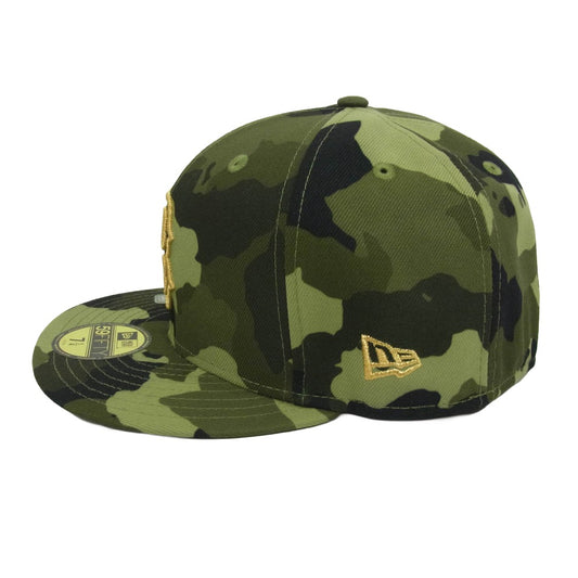 NEW ERA ニューエラ 59FIFTY BOSTON ブルックリン・ドジャース カモフラ ベースボール キャップ ブラック カーキ系 7 1/4【美品】【中古】