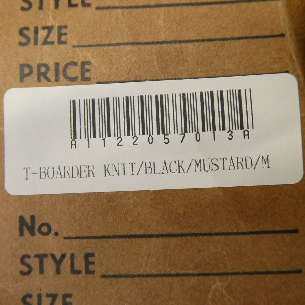 TENDERLOIN テンダーロイン 13AW T-BOARDER KNIT ボーダーニット ウール セーター ブラック マスタード ブラック系 マスタードイエロー系 M【極上美品】【中古】