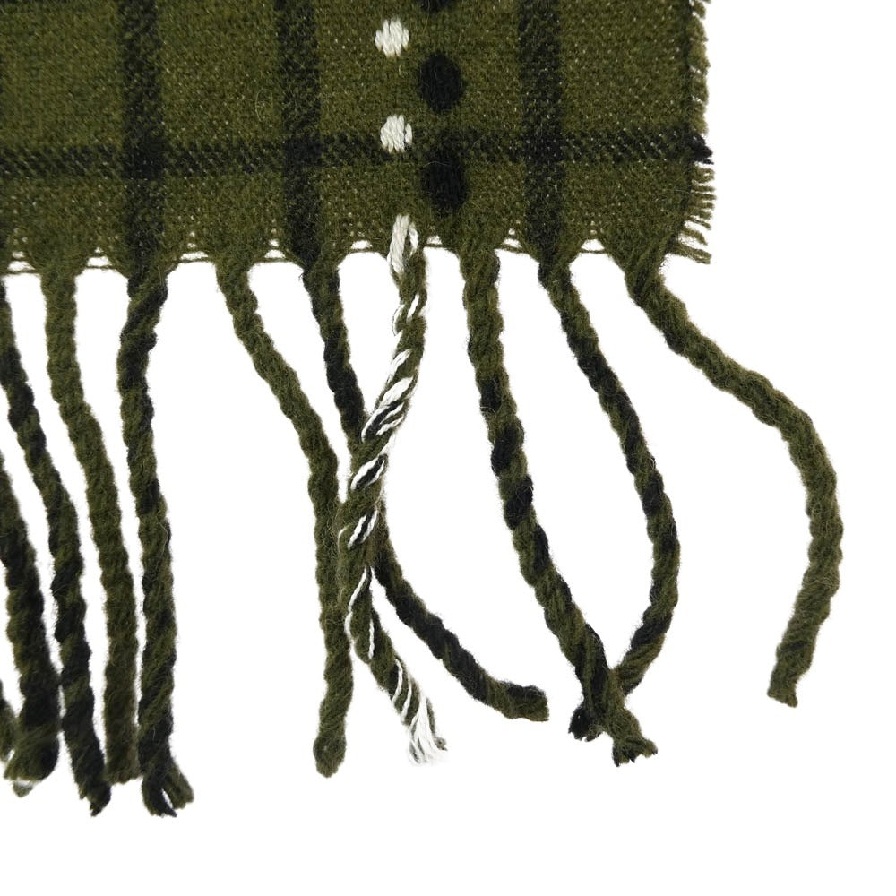 TENDERLOIN テンダーロイン 16AW T-STOLE DOT ドット チェック柄 ストール マフラー グリーン系【中古】