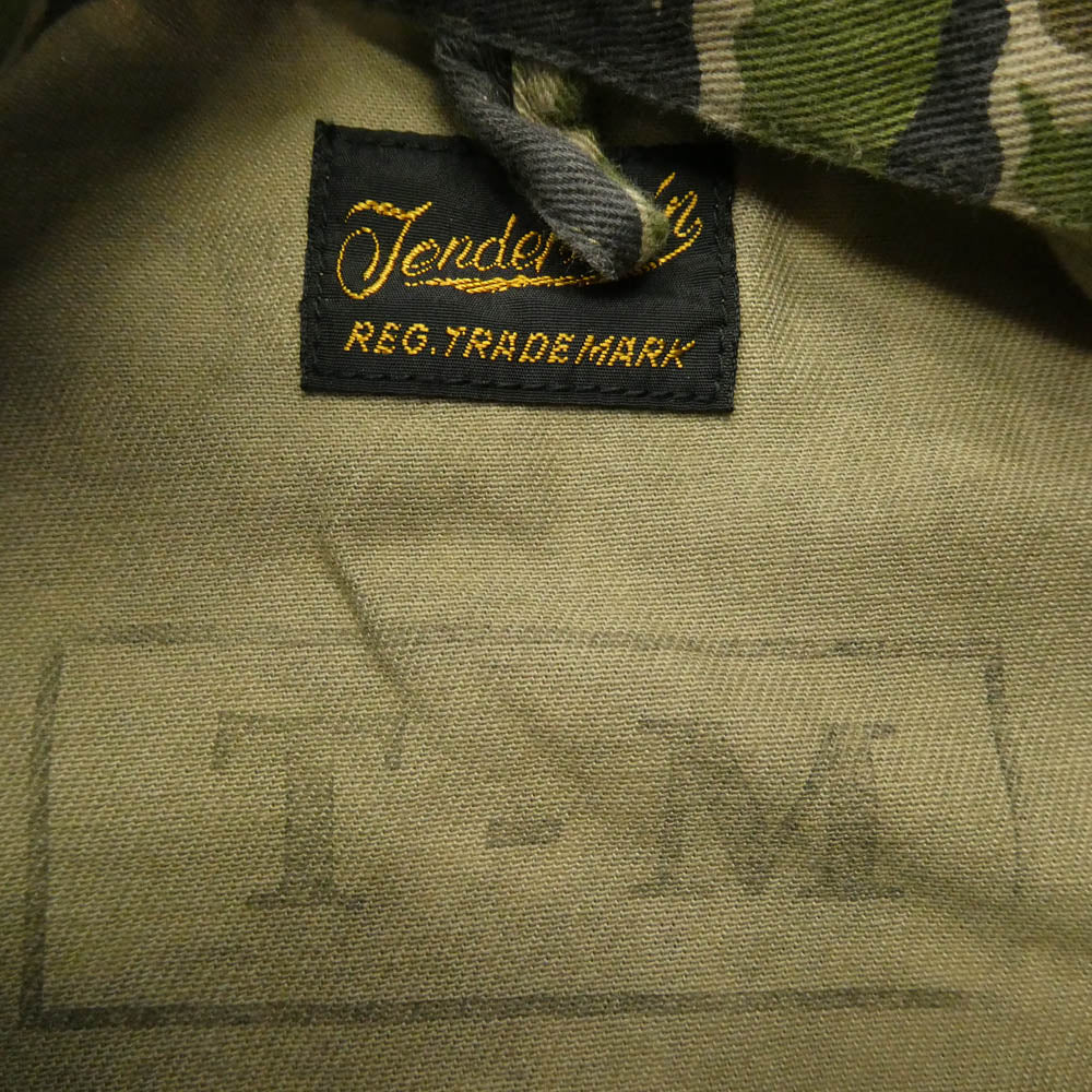 TENDERLOIN テンダーロイン T-BAMBOO SHT タイガーカモ ロゴ ワッペン 迷彩 長袖 ミリタリー シャツ カモフラージュ系 M【中古】