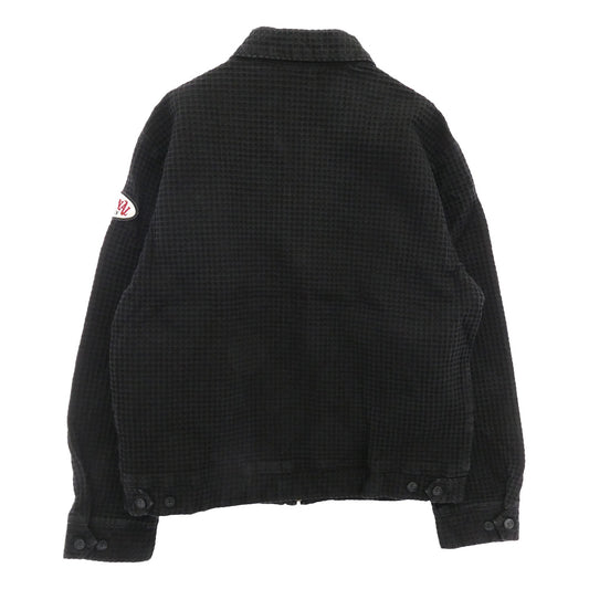 TENDERLOIN テンダーロイン 14SS T-WAFFLE JKT ZIP フラッグ刺繍 アーム ロゴワッペン ワッフル ジャケット TALON ZIP ブラック系 M【中古】