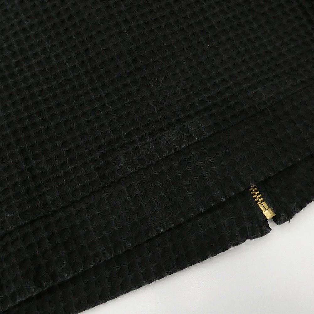 TENDERLOIN テンダーロイン 14SS T-WAFFLE JKT ZIP フラッグ刺繍 アーム ロゴワッペン ワッフル ジャケット TALON ZIP ブラック系 M【中古】