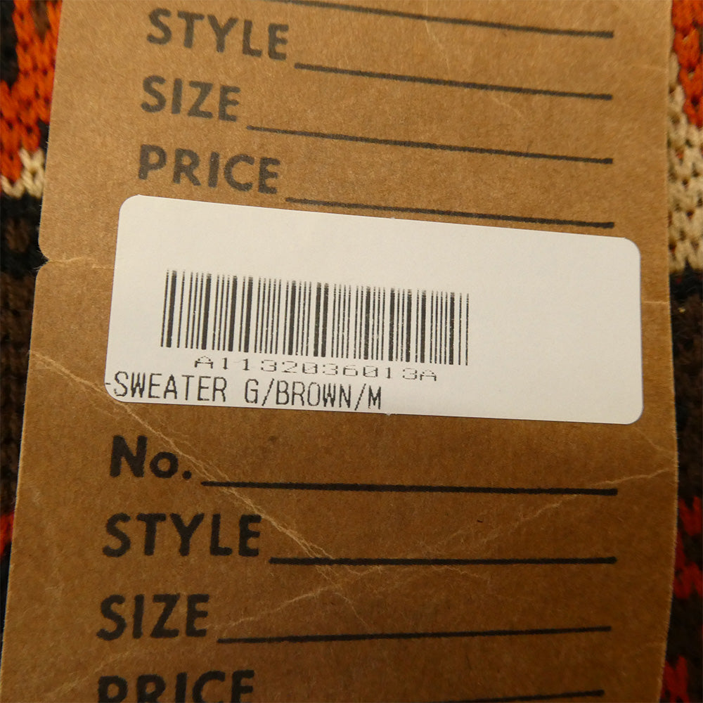 TENDERLOIN テンダーロイン 13SS T-SWEATER G 総柄 ニット セーター ブラウン ブラウン系 M【極上美品】【中古】