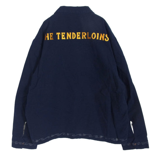 TENDERLOIN テンダーロイン 16SS T-SOUVENIR JKT ロゴ チェーン スーベニア ジャケット ネイビー系 L【中古】