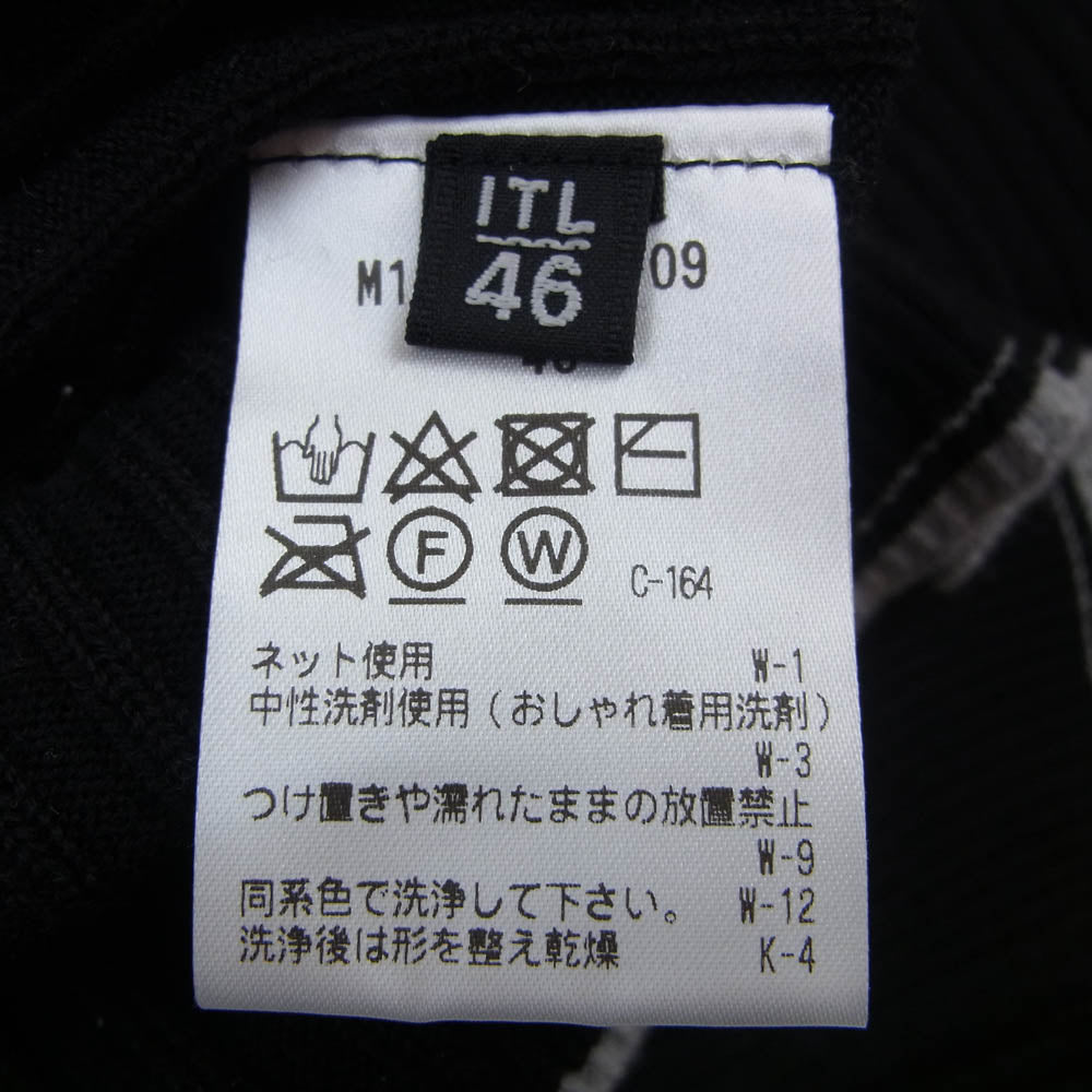 EPOCA UOMO エポカウォモ M1N36-451-09 ホールガーメント ジップ ニット ブラック系 46【極上美品】【中古】