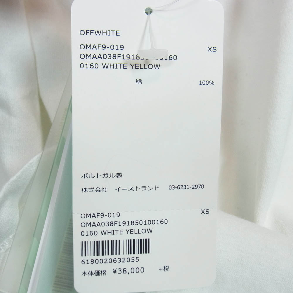 OFF-WHITE オフホワイト 19AW OMAA038F19185010 ACRYLIC ARROW BACK LOGO TEE バック アクリルアロープリント Tシャツ 半袖カットソー ホワイト系 XS【中古】