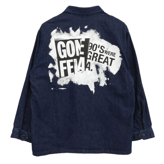 WTAPS ダブルタップス 23SS 231WVDT-SHM02 JMOD LS COTTON DENIM PASTHG バックペイントデザイン インデイゴ デニム カバーオール ジャケット インディゴブルー系 X/03【中古】