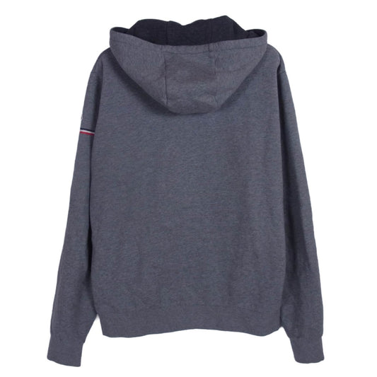 MONCLER モンクレール 420918411350 Maglia Cardigan マリア ロゴワッペン カーディガン フルジップ パーカー フーディー グレー系 L【中古】