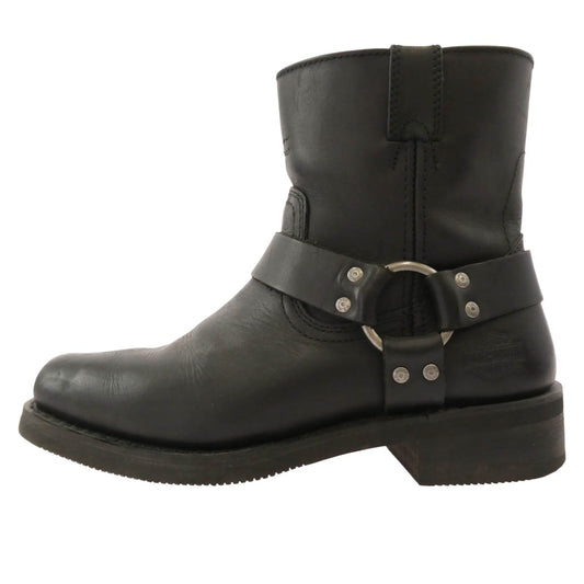 HARLEY DAVIDSON ハーレーダビッドソン D94422 レザー サイドジップ ライディングブーツ ブーツ ブラック系 42【中古】