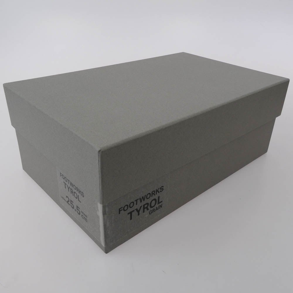 フットワークス F02-0002_M New Tyrolean shoes in grain leather グレインレザー ニュー チロリアンシューズ ブラック系 25.5cm【中古】