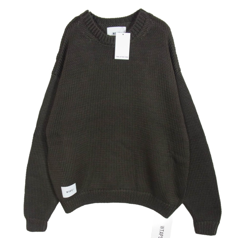 WTAPS ダブルタップス 232MADT-KNM04 SWEATER POLY. T-ROCK バックロゴ 