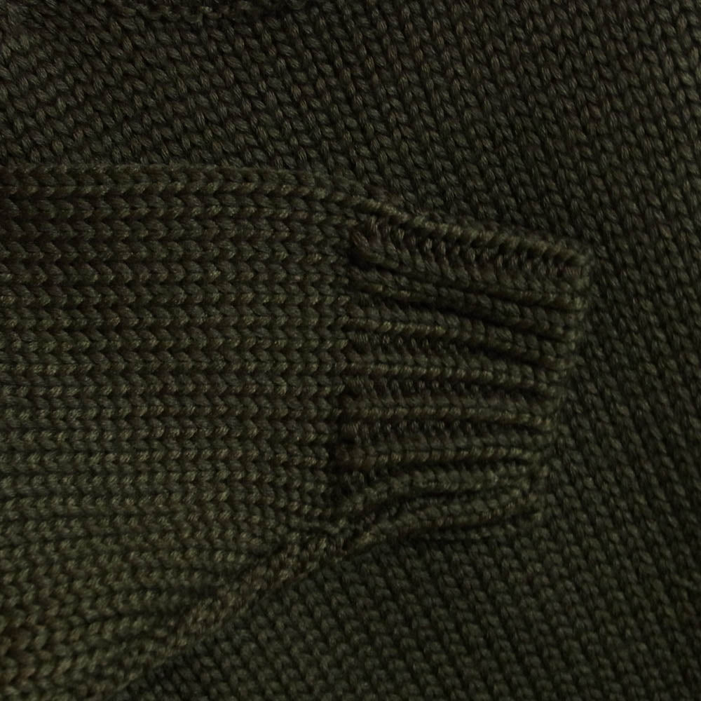WTAPS ダブルタップス 232MADT-KNM04 SWEATER POLY. T-ROCK バックロゴ クルーネック セーター ニット カーキ系 3【新古品】【未使用】【中古】