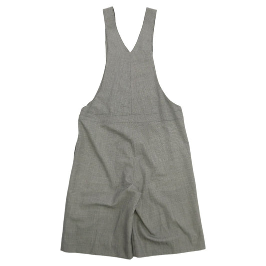 COMME des GARCONS HOMME PLUS コムデギャルソンオムプリュス 22SS PI-P021 花の存在期 マイクロ千鳥格子 ウールモヘヤストライプサロペット オーバーオール オールインワン パンツ グレー系 S【中古】