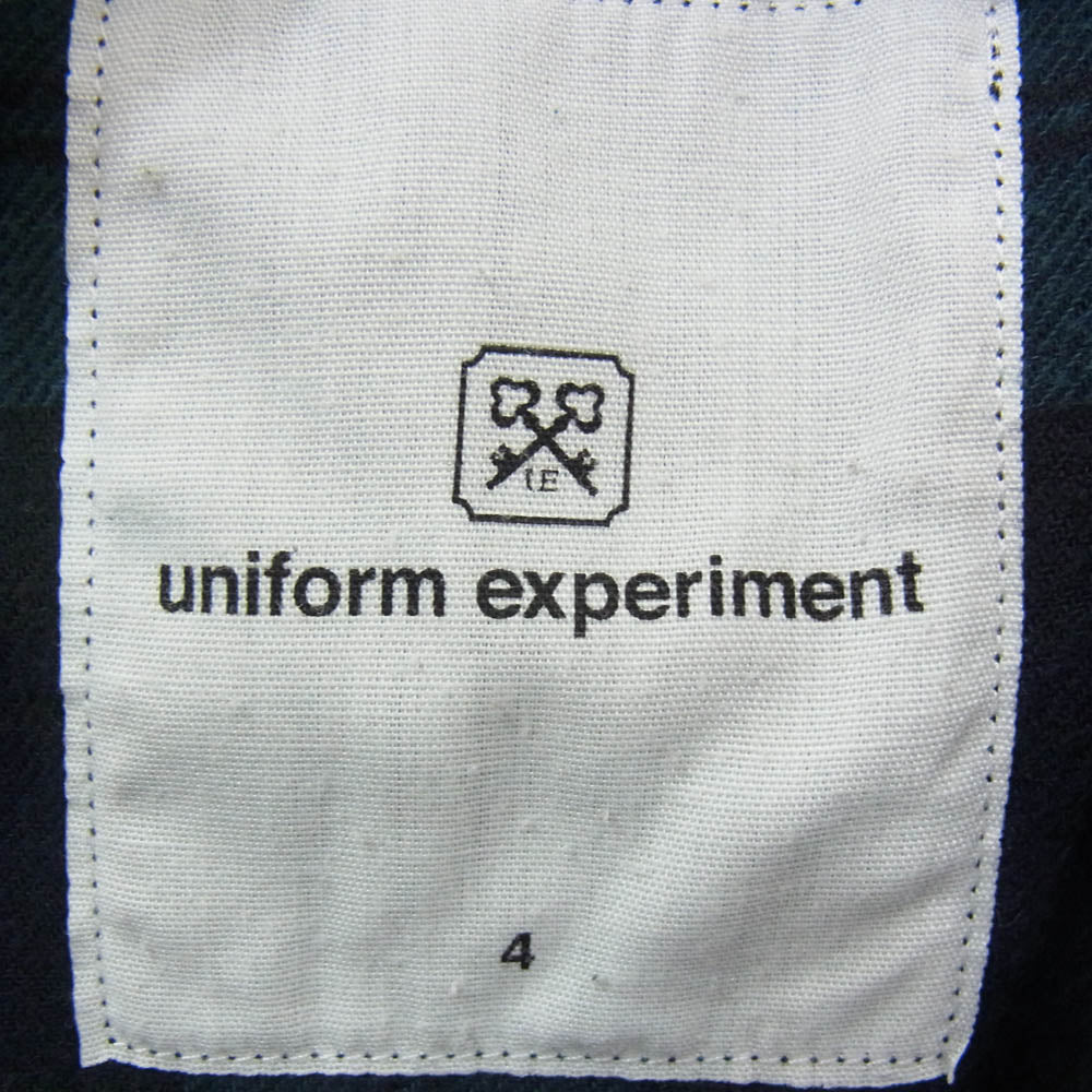 uniform experiment ユニフォームエクスペリメント UE-212034 LINE FLANNEL EASY JACKET ブラックウォッチ チェック フランネル イージー テーラードジャケット ネイビー系 4【中古】