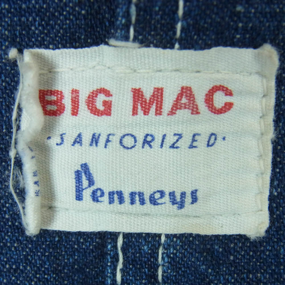 BIG MAC ビッグマック 60s PENNEY'S BIGMAC デニム カバーオール ジャケット インディゴブルー系 サイズ表記なし【中古】