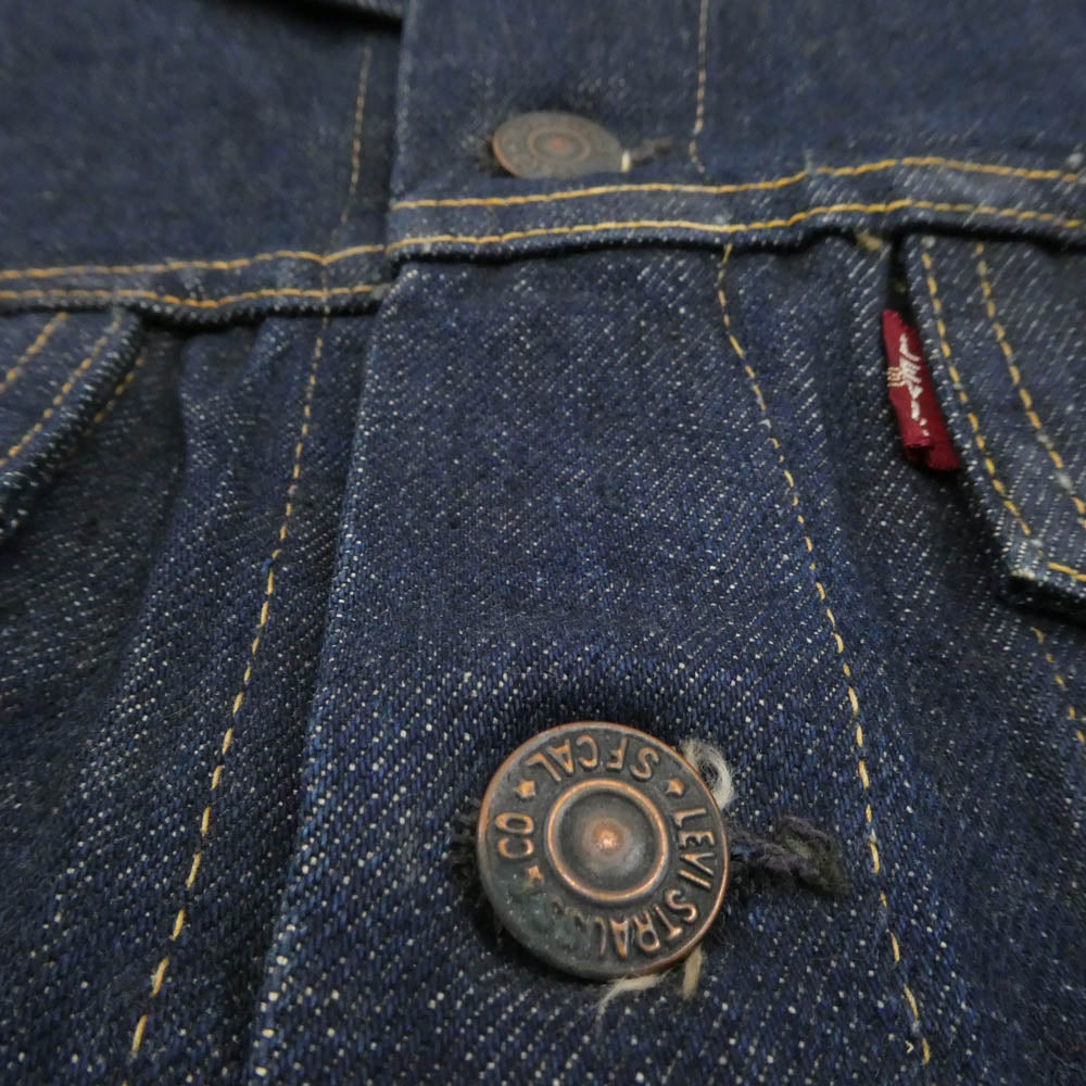 Levi's リーバイス 60s 557 BIG E 3rd ギャラ無 ボタン裏刻印O 両面均等V デニム ジャケット SIZE38 38【中古】