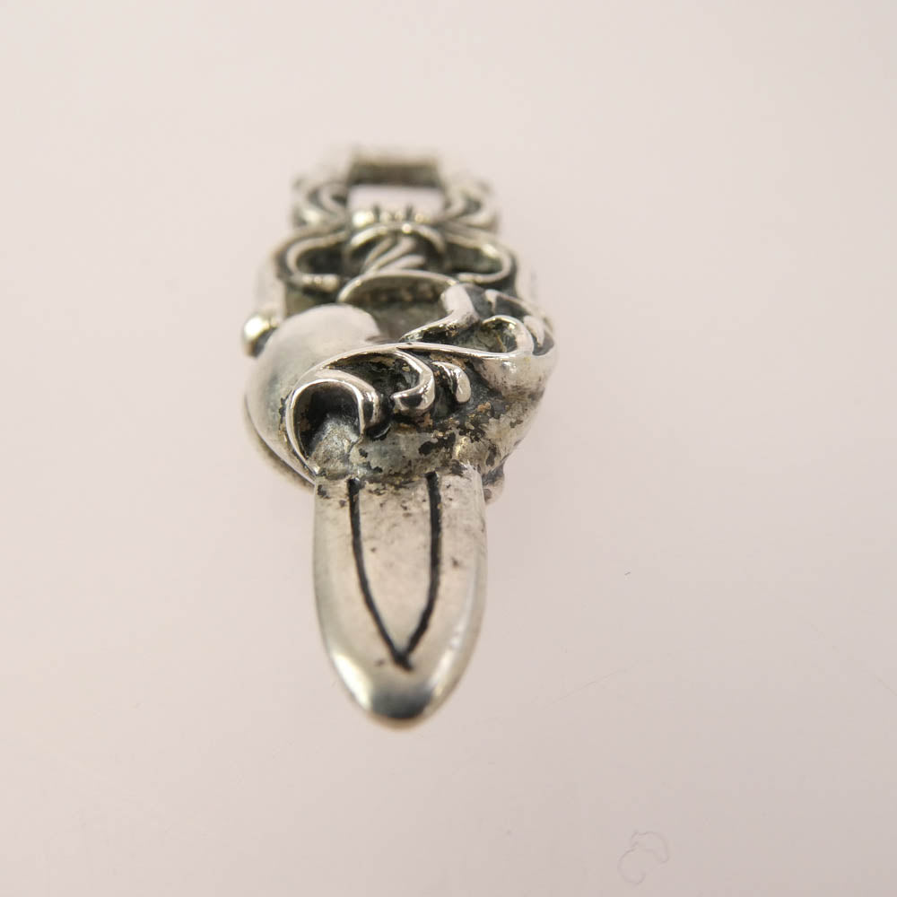 CHROME HEARTS クロムハーツ(原本無) HEART DAGGER ハートダガー ペンダントトップ シルバー系【中古】