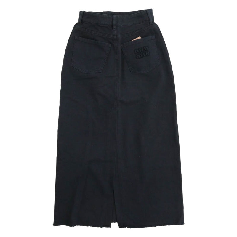 MIUMIU ミュウミュウ MG1941 23年 ロゴ カットオフ デニム スカート