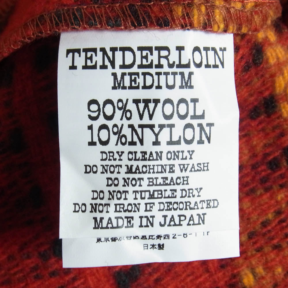 TENDERLOIN テンダーロイン T-INDIAN PULLOVER JKT インディアン ネイティブ 総柄 プルオーバー シャツ ジャケット レッド系 M【美品】【中古】