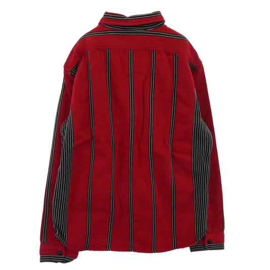 TENDERLOIN テンダーロイン 14AW T-GTM SHT 2 ストライプ柄 切替 長袖シャツ レッド系 M【極上美品】【中古】