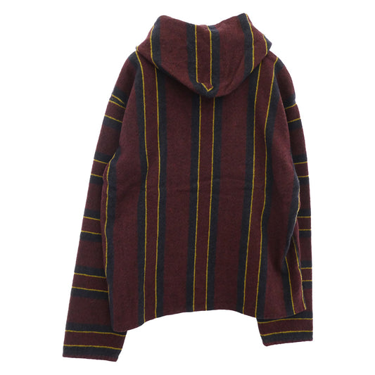 TENDERLOIN テンダーロイン 12AW T-BAJA PARKA ストライプ ブランケット メキシカン プルオーバーパーカー バーガンディ エンジ系 M【極上美品】【中古】