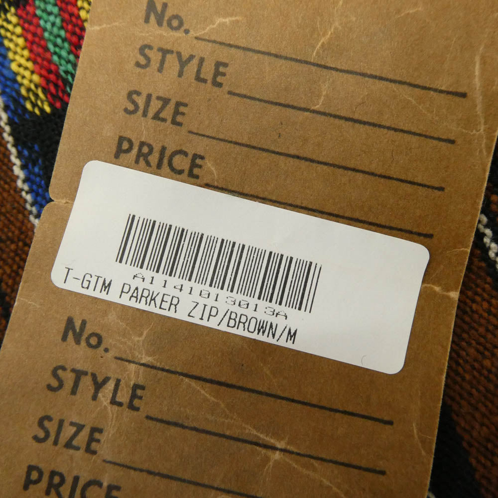 TENDERLOIN テンダーロイン 14SS T-GTM PARKER ZIP ネイティブ ジップアップ ジャケット フーディ TALON ZIP BROWN ブラウン系 M【美品】【中古】