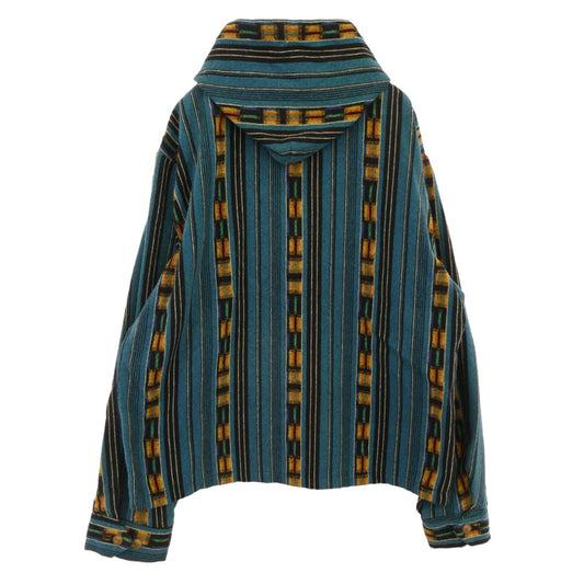 TENDERLOIN テンダーロイン 14SS T-GTM PARKER ZIP ネイティブ ジップアップ ジャケット フーディ TALON ZIP TURQUISE ブルー系 M【美品】【中古】