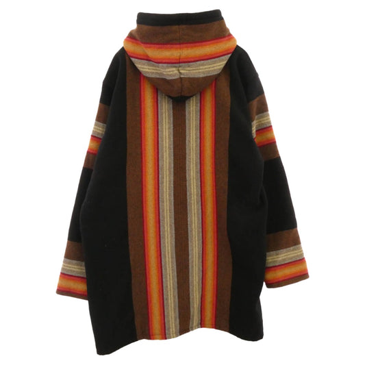TENDERLOIN テンダーロイン 14SS T-BOHO COAT ネイティブラグ ストライプ柄 カシミヤ混 ウールコート M【美品】【中古】