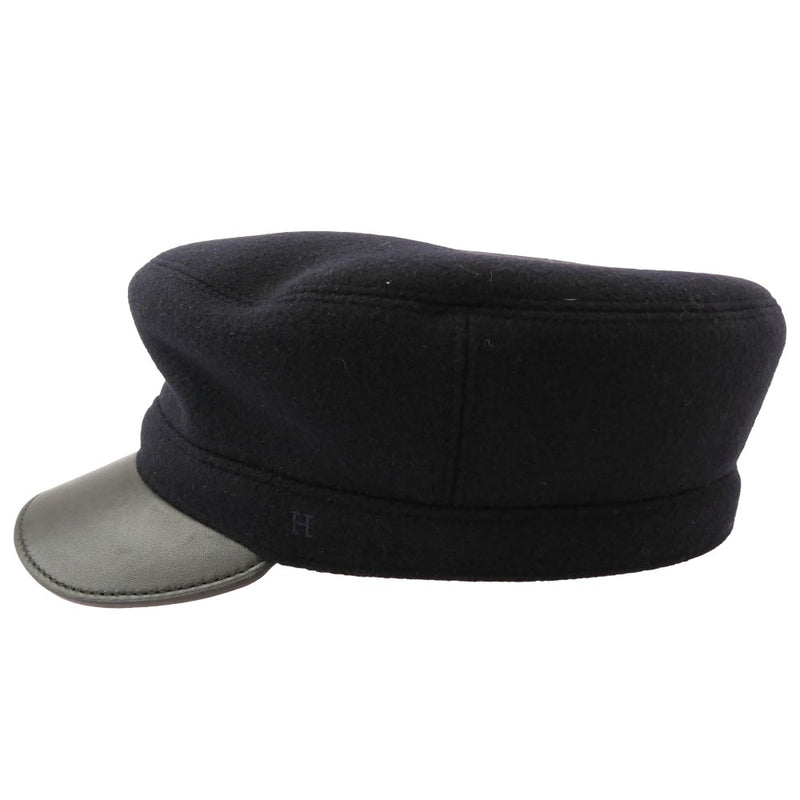 HERMES ウールキャスケット 黒 HERMES ウールキャスケット 黒