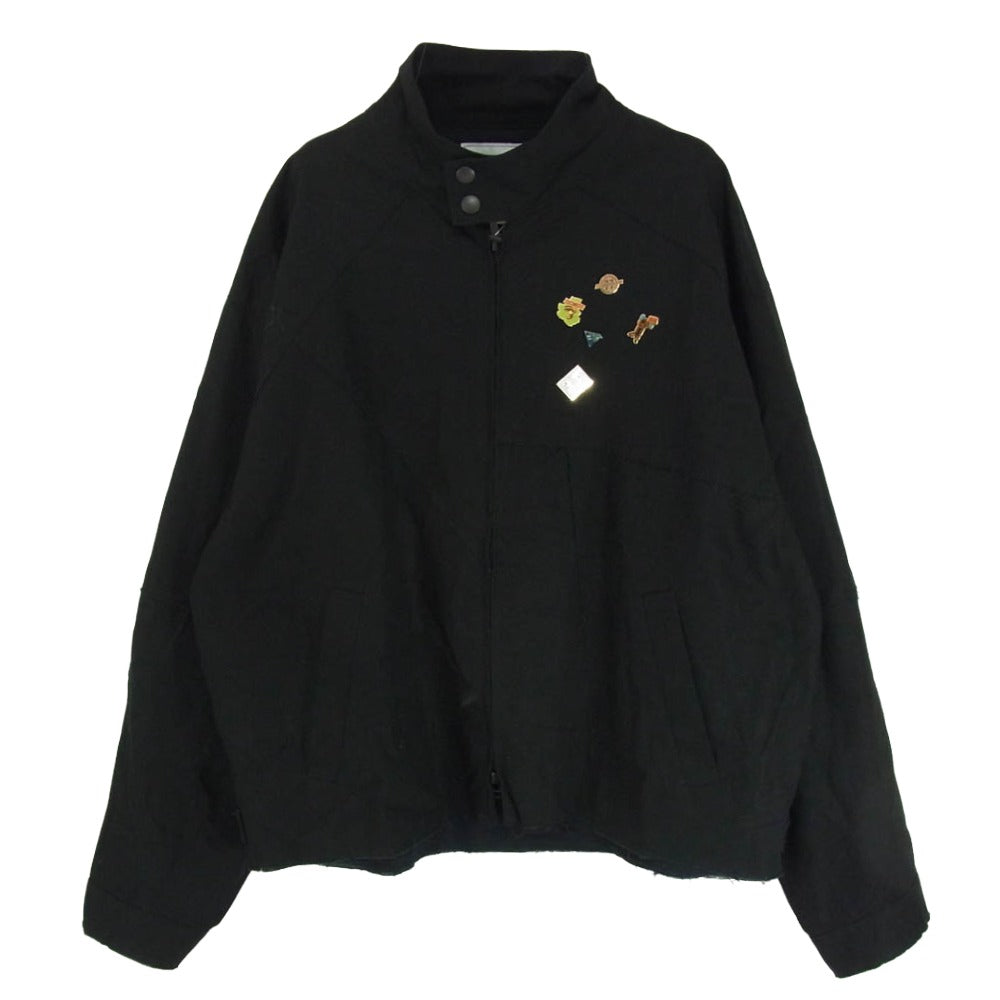 ANCELLM アンセルム ANC-JK08-EX GARDEN ガーデン別注 PATCHWORK BLOUSON EX パッチワーク ブルゾン フルジップ ショート ジャケット ブラック系 OS【中古】 ANCELLM アンセルム ANC-JK08-EX GARDEN ガーデン別注 PATCHWORK